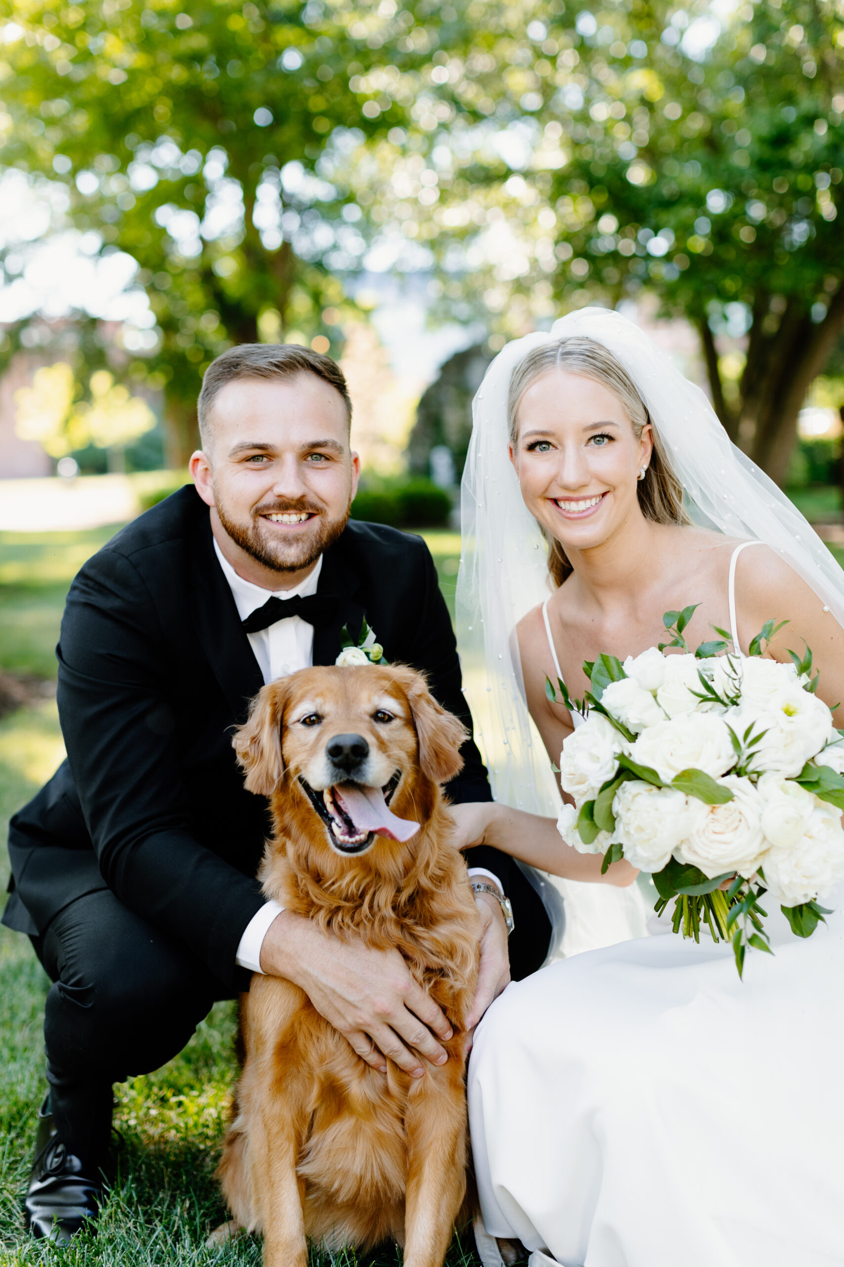 summer wedding with dog